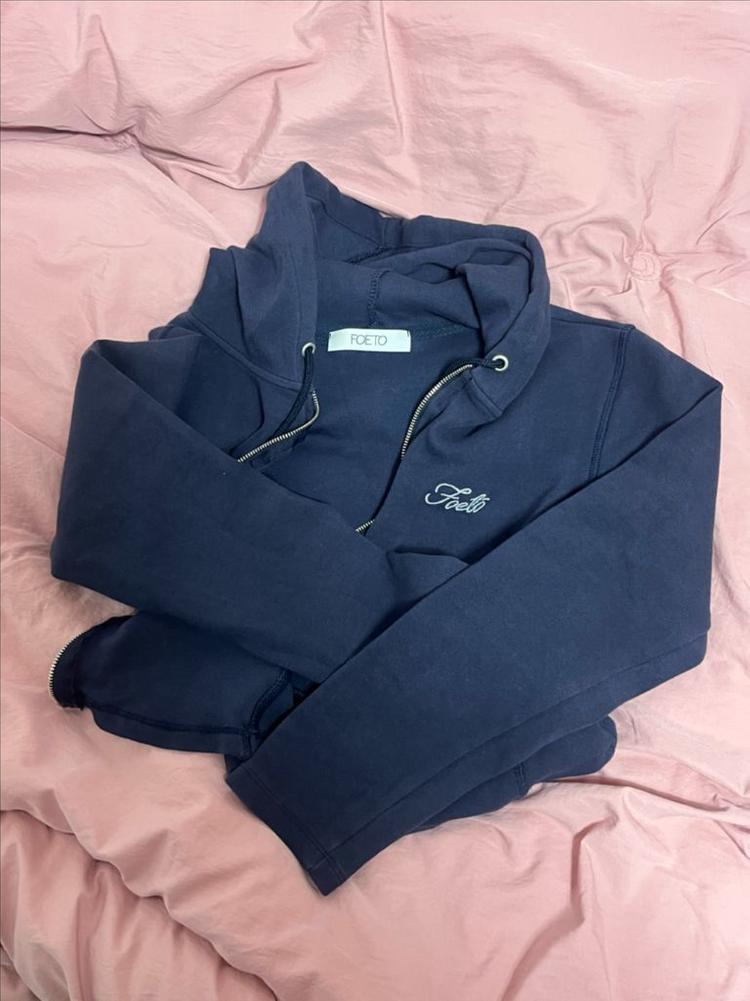 포에토 ave 슬림 후디(네이비) 이미지