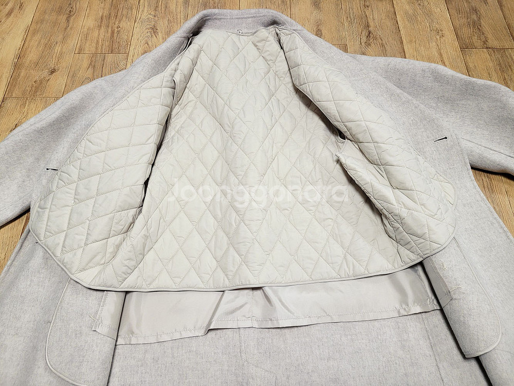 패브릭컬러지(Fabricology) 핸드메이드 벨티드코트 프리 새상품--7