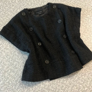 올리브트리 트위드 조끼 베스트 자켓 하객룩 타임랑방오브제 결혼식 검정블랙