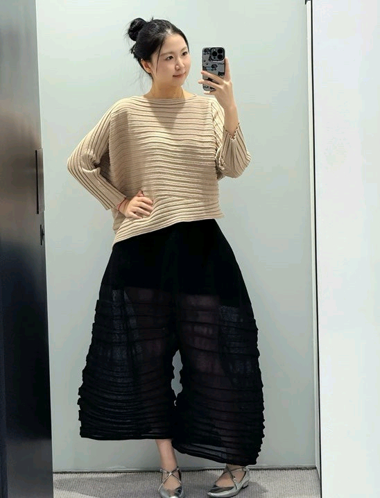 이세이미야케 캐시미어 코튼 탑--1