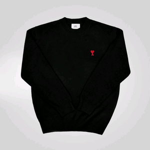 아미 드 꾀흐 엠브로이더리 크루넥 울 스웨터