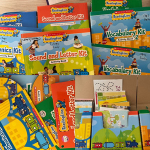 스콜라스틱 7종+워크북+ +CD+ 리딩라인+책상+팝펜 영어 교재 세트