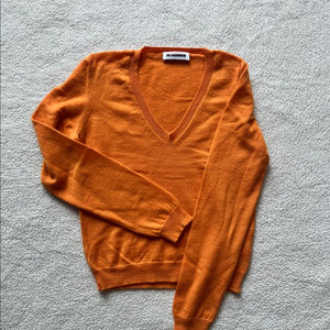 질샌더 캐시미어 브이넥 니트