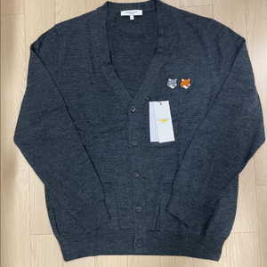 [거의 새제품] 메종키츠네 더블볼드 폭스헤드 가디건 앤트러사이트 L
