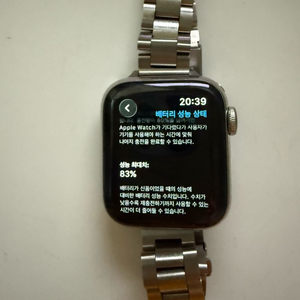 애플워치6 실버 40mm 스테인리스 (GPS + Cellular) 이미지