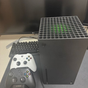 xbox series x + 컨트롤러 2개 + 조이트론 충전독 + 무선리시버