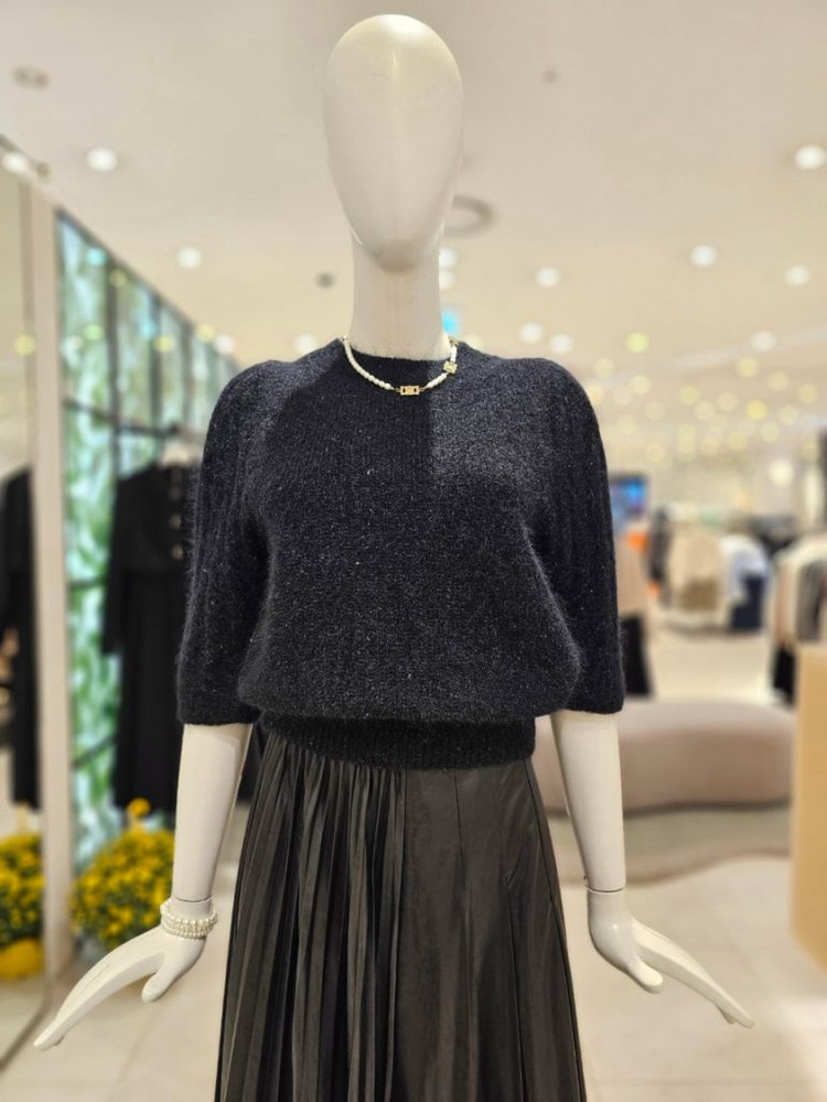 듀엘 모헤어 메탈 멀티컬러 니트 블랙--3