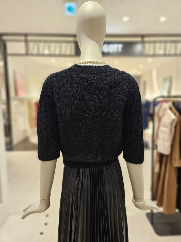 듀엘 모헤어 메탈 멀티컬러 니트 블랙--4