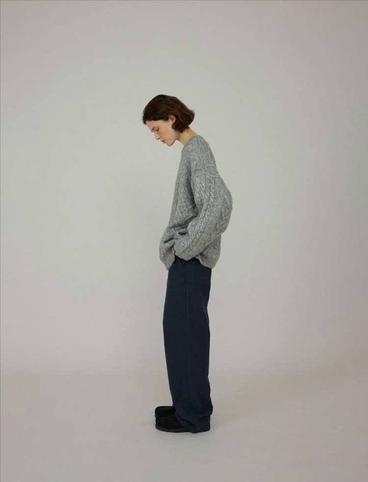 로우 오버핏 울 니트--1