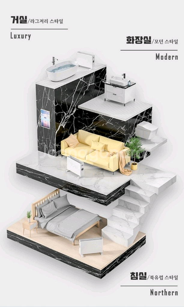 Magic 리모컨 컨벡션 히터 가정용 전기 컨벡션히터 업소용 온풍기 거실/사무실 스탠드형 온풍기Magic 리모컨--5