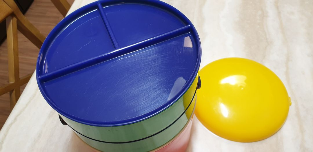 레트로 피크닉 도시락통--1