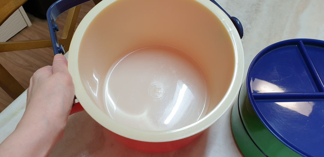 레트로 피크닉 도시락통--4