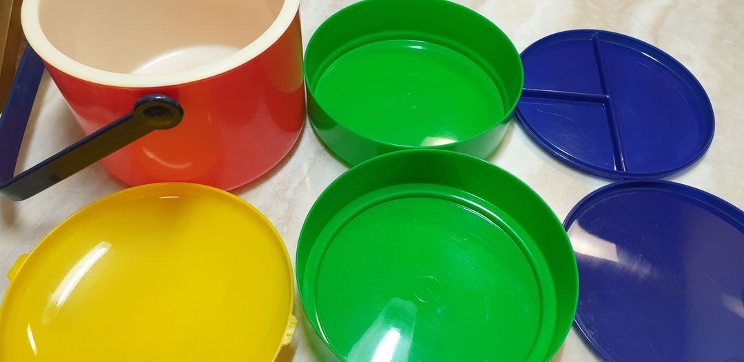 레트로 피크닉 도시락통--5