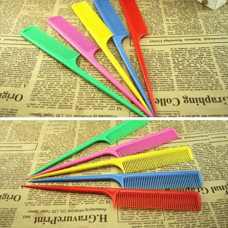 새 20개 빨강색 미용 꼬리빗 커트빗 컷트 브러쉬 헤어--4