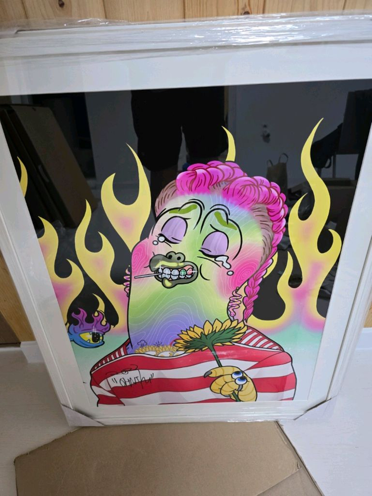 아티스트 송민호 [OHNIM] 치피 NFT 프로젝트 실물 아트피스 작품 액자 이미지