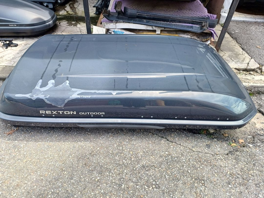 구형 렉스턴 코토 일체형 루프박스 블랙(필름 벗겨짐)--1