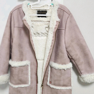 게스 여아 무스탕 외투 코트 패딩 겨울 점퍼