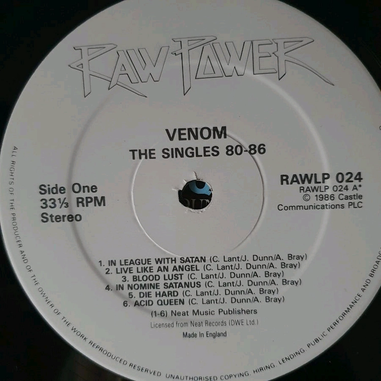 VENOM - THE SINGLES 80~86 LP 이미지