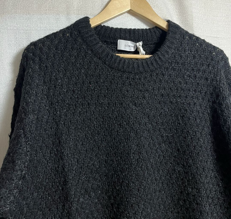 새상품 르마드 오버핏 투톤 와플 울 니트 L 이미지