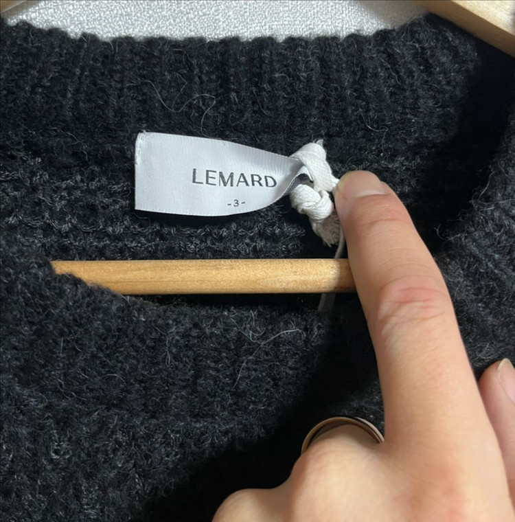 새상품 르마드 오버핏 투톤 와플 울 니트 L 이미지