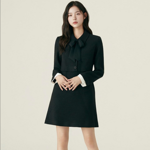 [택O새상품] 로엠 카라 트위드 2in1 미니원피스 S 하객룩