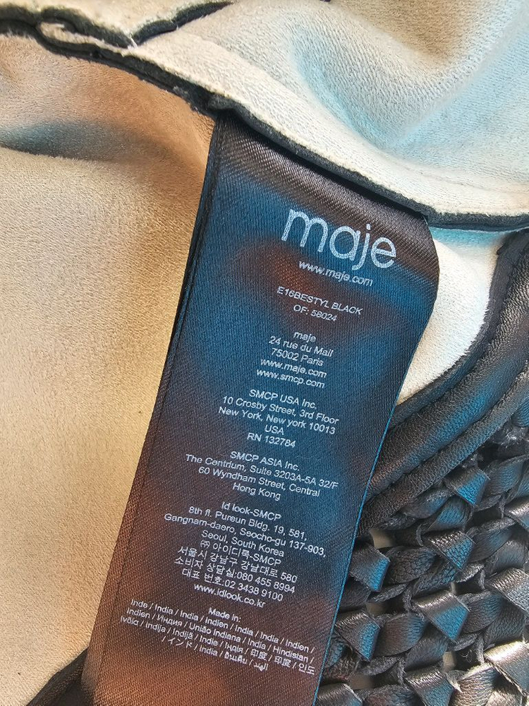 maje 마쥬 프린지 레더 재킷 이미지