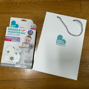 새상품 러브투드림 스와들업 뱀부라이트 팔분리형 M