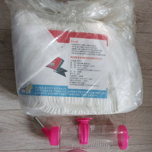 햄스터 급수기,먹이그릇,패드30장x37x49cm