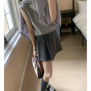 S)미엘 로렌 스커트 핀턱 모직 울 주름 미니스커트 / 타낫 시예 더바넷