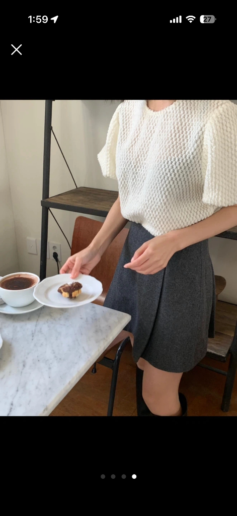 S)미엘 로렌 스커트 핀턱 모직 울 주름 미니스커트 / 타낫 시예 더바넷--3