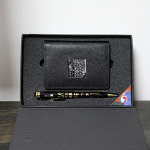 명함지갑+펜 세트