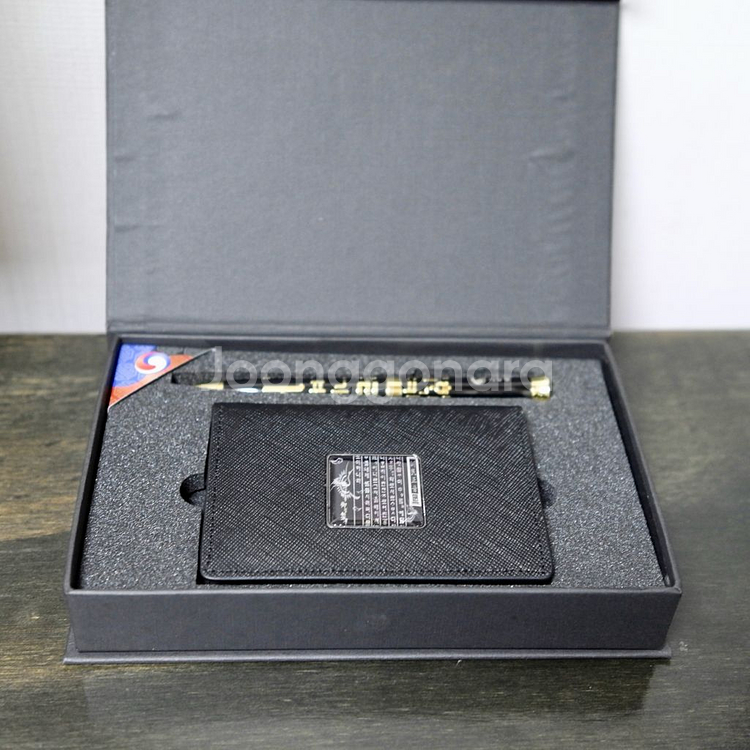 명함지갑+펜 세트--1