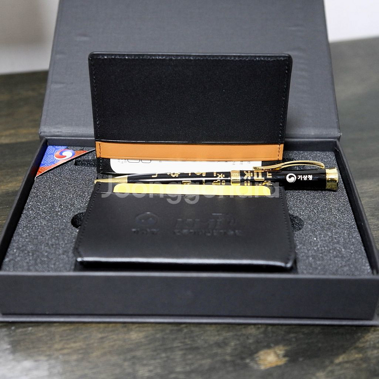 명함지갑+펜 세트--2