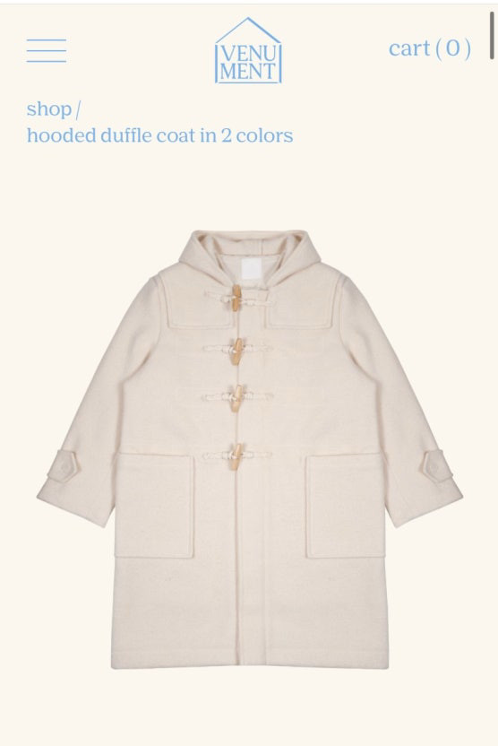 베뉴먼트 더플코트 venument hooded duffle coat 이미지