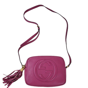 정품 구찌 소호 디스코백 마젠타 스몰