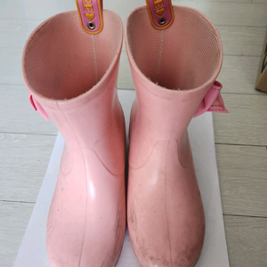 담비 핑크 리본 여아 장화 190 사이즈 6세 7세