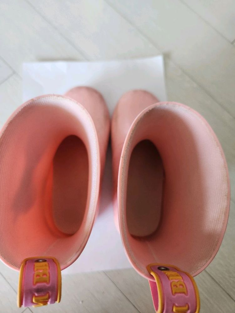 담비 핑크 리본 여아 장화 190 사이즈 6세 7세--3