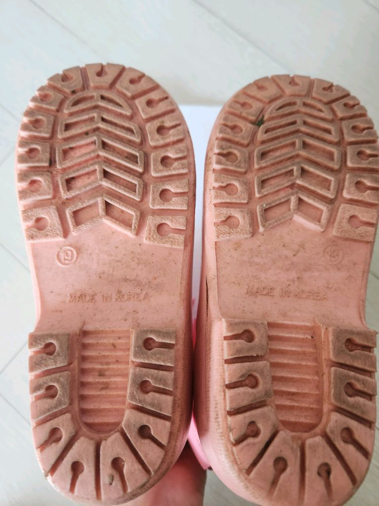 담비 핑크 리본 여아 장화 190 사이즈 6세 7세--4