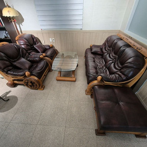 엔틱 소파 테이블 세트 이미지