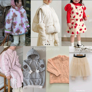 겨울 M 110호 뽀글이 점퍼 패딩조끼 상하복 후드 니트 레깅스