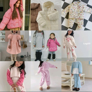 겨울 L 120호 패딩 상하복 원피스 조거 조끼 니트 / 로그101 베리베리 버니파우더