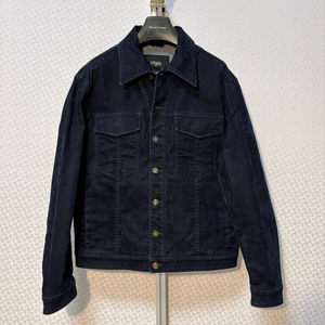 펜디 FENDI 마이크로 FF 모노그램 벨벳 데님 트러커 자켓