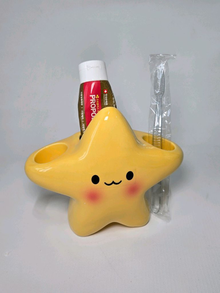 별 모양 칫솔치약꽂이 이미지