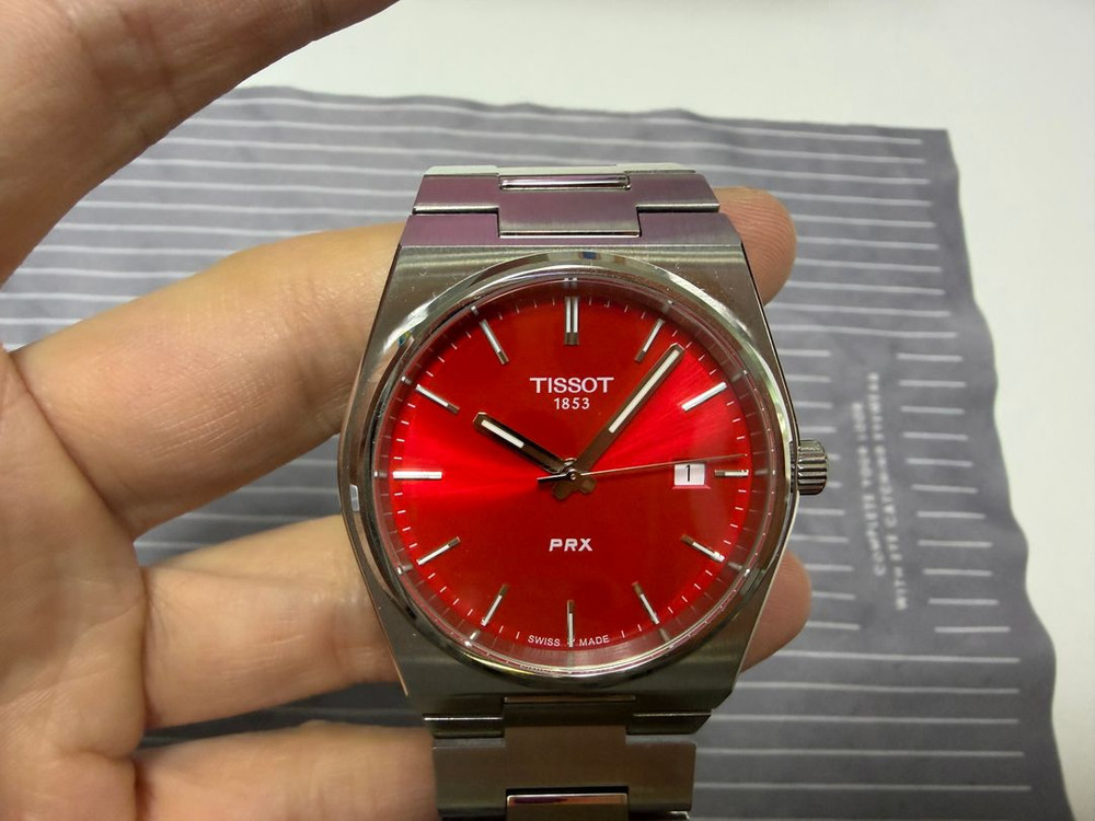 (신품급) 티쏘 PRX 40MM 버건디 쿼츠 판매 이미지