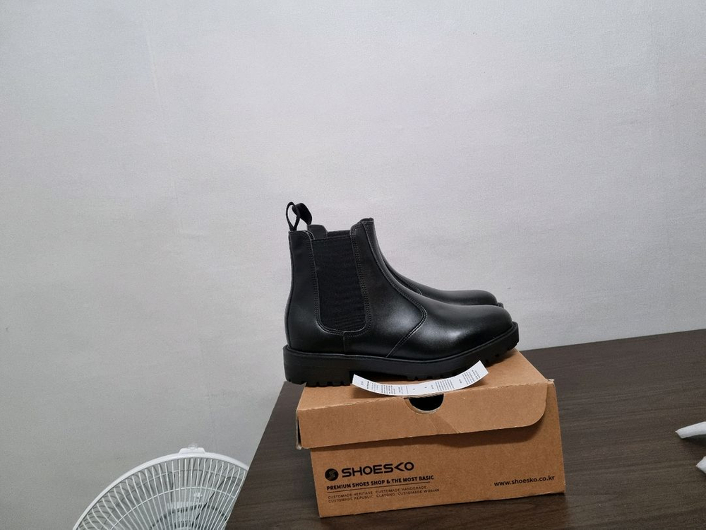 커스텀에이드첼시부츠블랙천연소가죽(새상품) 이미지