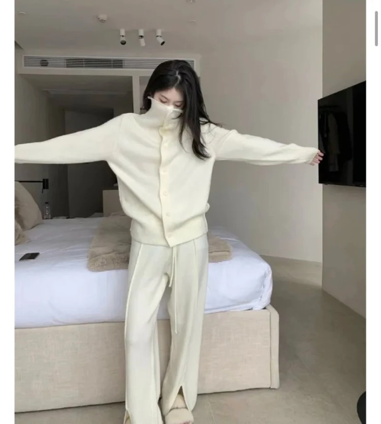 수입 여성 니트 투피스 이미지