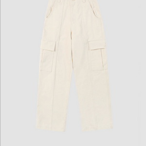 (새상품)ribbonbit리본빛 코튼 팬츠 아이보리 m