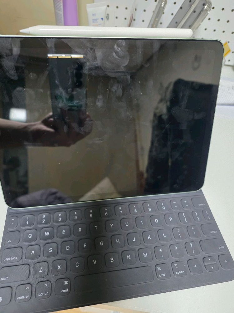 아이패드 에어 4세대 그린+키보드 폴리오+펜슬--0