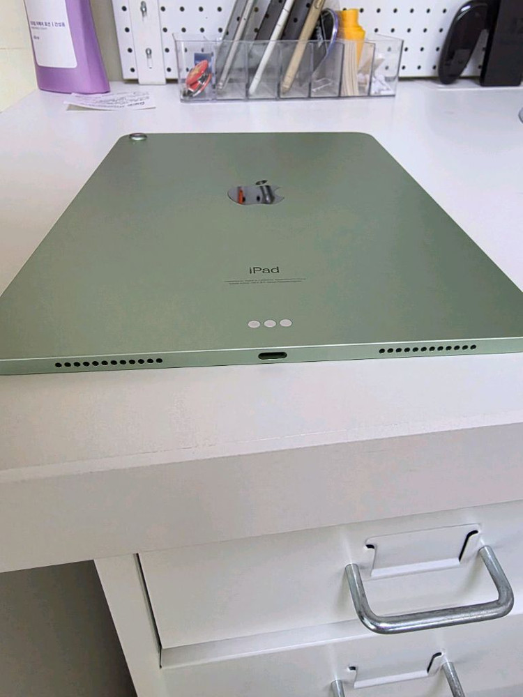 아이패드 에어 4세대 그린+키보드 폴리오+펜슬--3