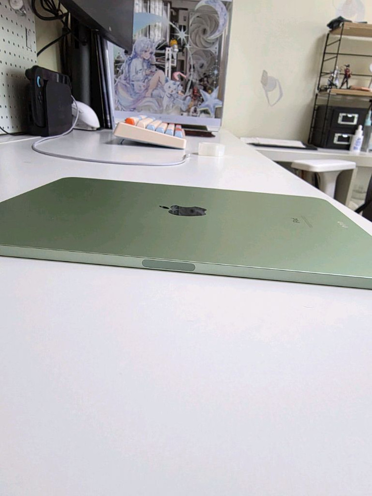 아이패드 에어 4세대 그린+키보드 폴리오+펜슬--4